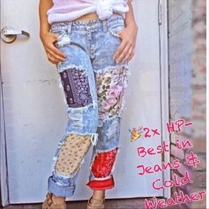 LF Carmar Patchwork Boyfriend Jeans NWOT